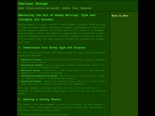 literature/essays screenshot