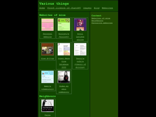 websites screenshot