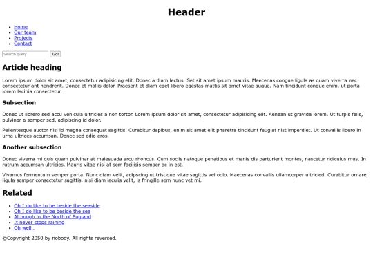 projects screenshot