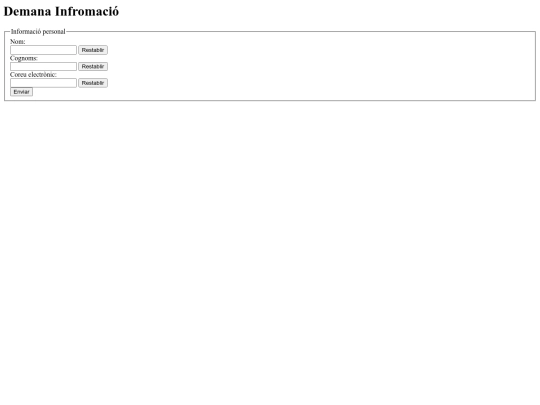 Examen/DemanaInfromació screenshot