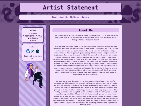 Aboutmepage screenshot