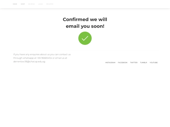 confirmation screenshot