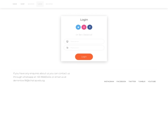 login screenshot