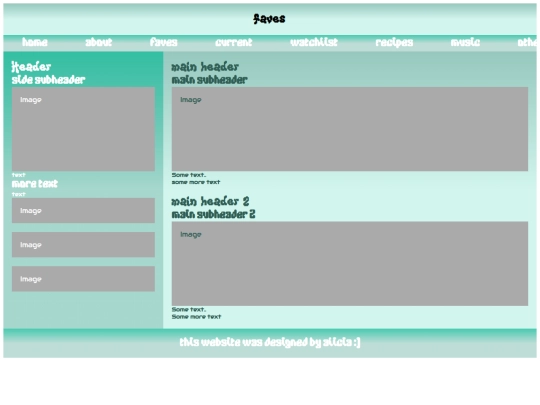 webpages/faves screenshot