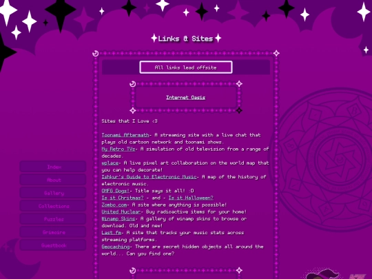 Links screenshot