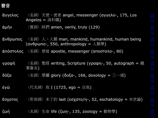 Greek/pronounce screenshot