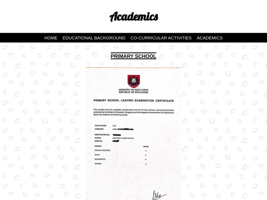 Academics screenshot