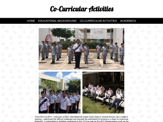Co-Curricular Activities screenshot