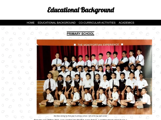 Educational Background screenshot