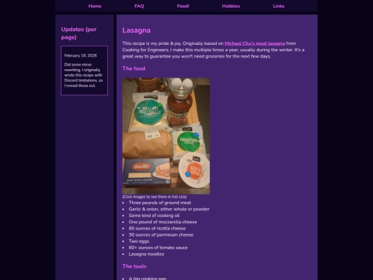 food/lasagna screenshot
