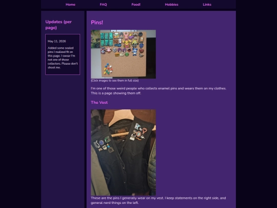 hobbies/pins screenshot