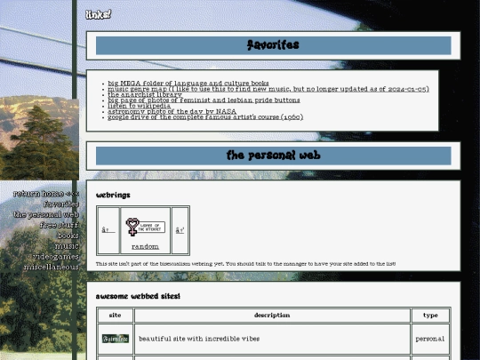 links screenshot