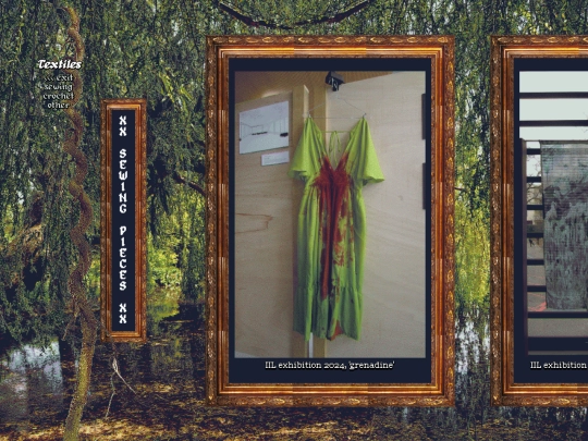 webfolio/sculpture/textile screenshot