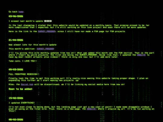 changelog screenshot