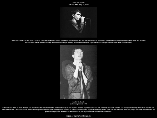 IanCurtis screenshot