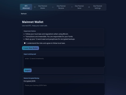 bitcoin-wallet-app/views/wallet screenshot