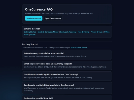 faq screenshot