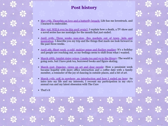 posts screenshot
