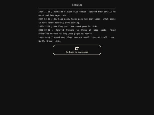 changelog screenshot
