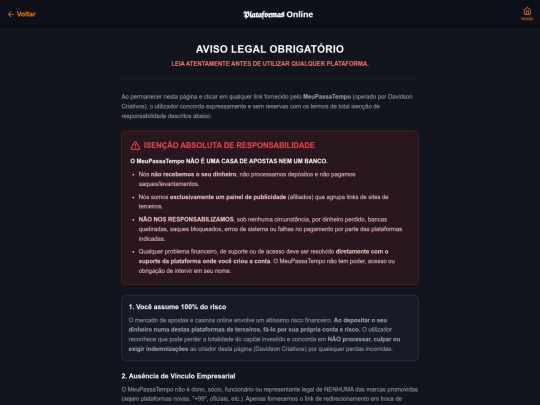 Paginas/Termos screenshot