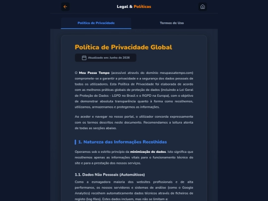 PoliticadePrivacidade&Termos screenshot