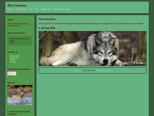Blog screenshot