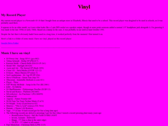 music/vinyl screenshot