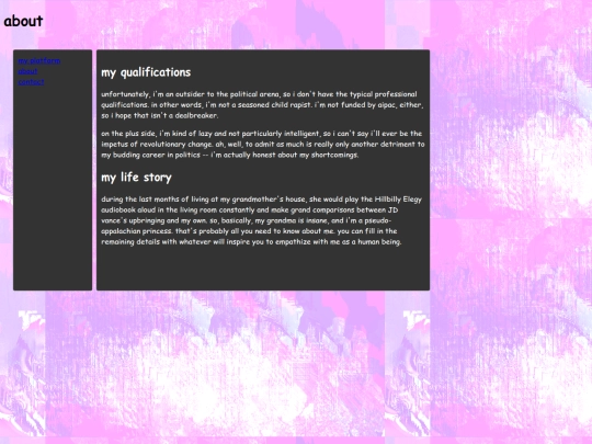 my_presidential_platform/about screenshot