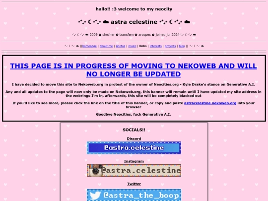 links screenshot