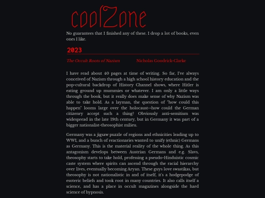 readingList screenshot