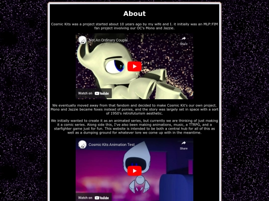 Pages/About screenshot