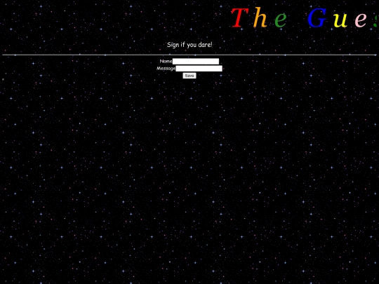 guestbook screenshot