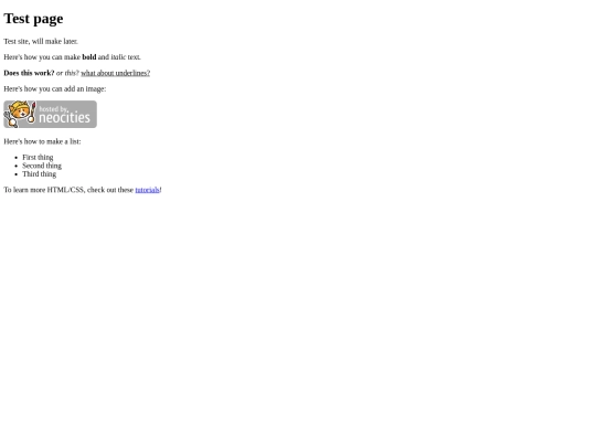 test screenshot