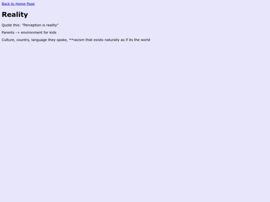 essays/reality screenshot
