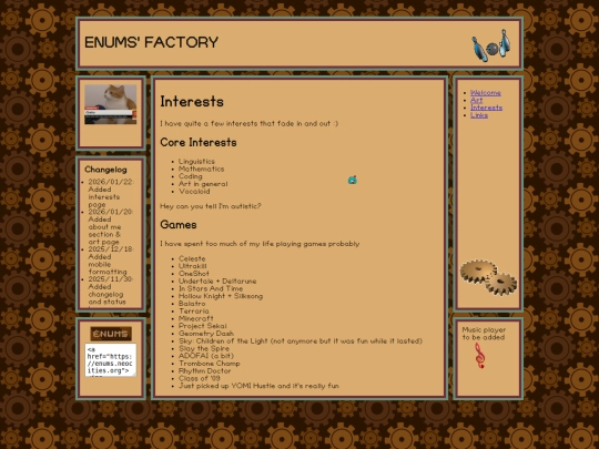 interests screenshot