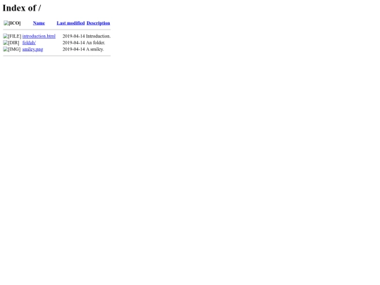 index screenshot