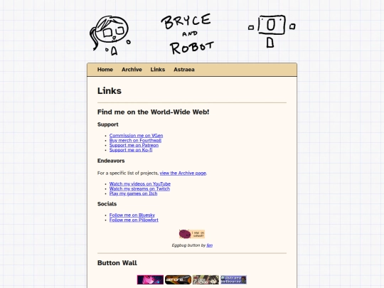 links screenshot