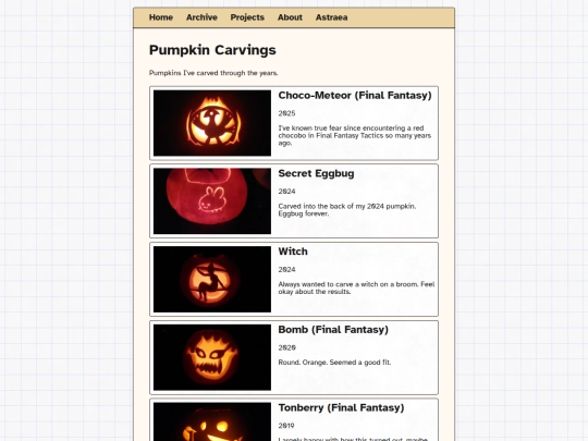 proj/pumpkins screenshot