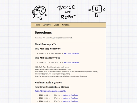 proj/speedruns screenshot