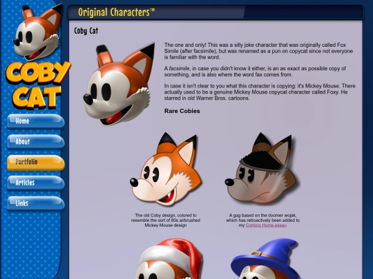 aboutpages/OCs screenshot