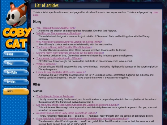 article-links screenshot