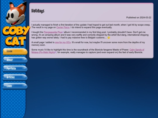 blog/holidays screenshot