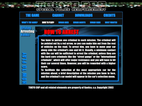 misc-articles/centerparcs/tokyocop/how-to-arrest screenshot