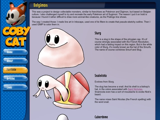 portfolio/belgimon screenshot