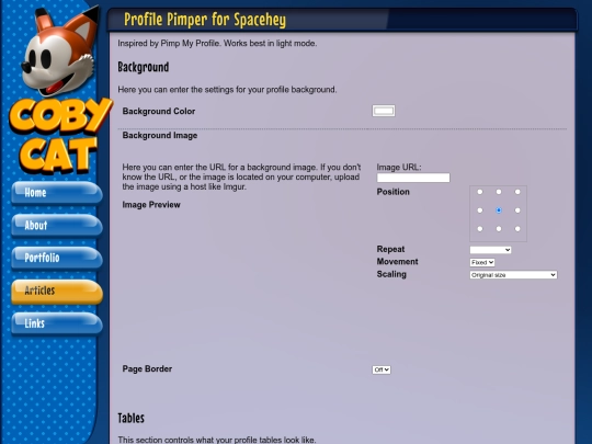 tools/profilepimper screenshot