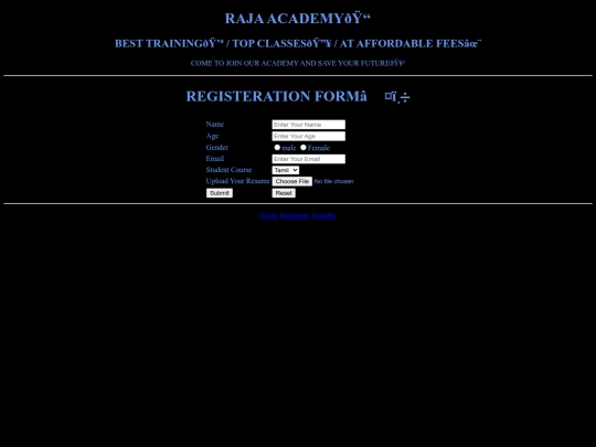 Form/register screenshot