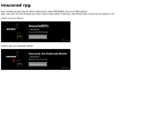 imscared/imscaredrpg screenshot