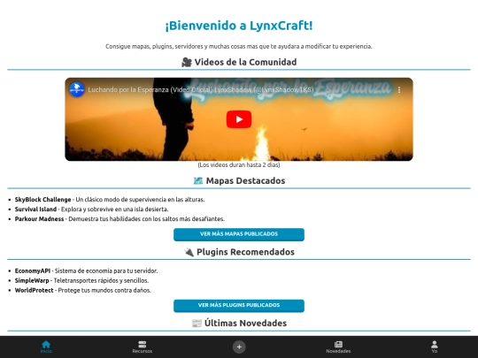 Apps/LynxCraft/Home screenshot