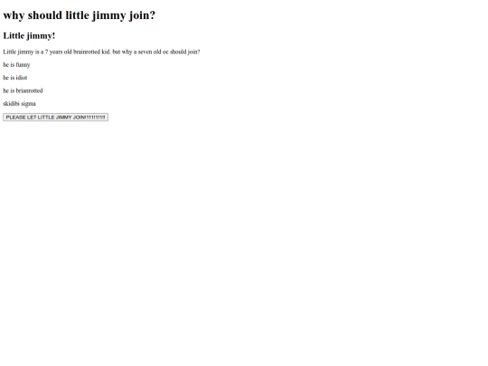 whylittlejimmyshouldjoin screenshot