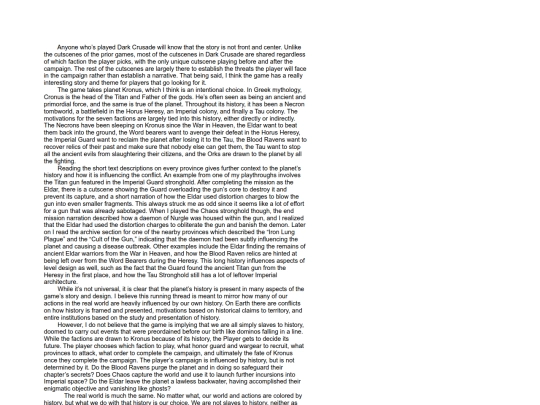 blogs/DarkCrusade screenshot